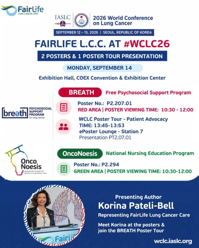 Korina Pateli - Bell: Bringing Greece’s Lung Cancer Support and Nursing Programs to WCLC 2026 2 Korina Pateli - Bell: Bringing Greece’s Lung Cancer Support and Nursing Programs to WCLC 2026