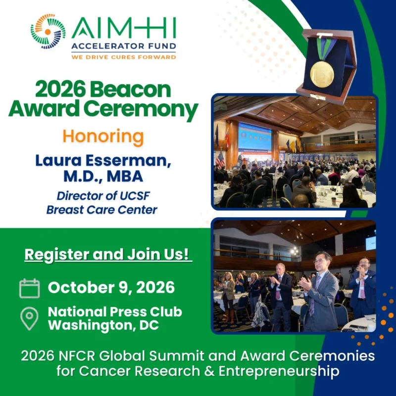 Laura Esserman Named 2026 Beacon Award Winner for Women Leaders in Oncology - AIM-HI Accelerator Fund 2 AIM-HI Accelerator Fund
