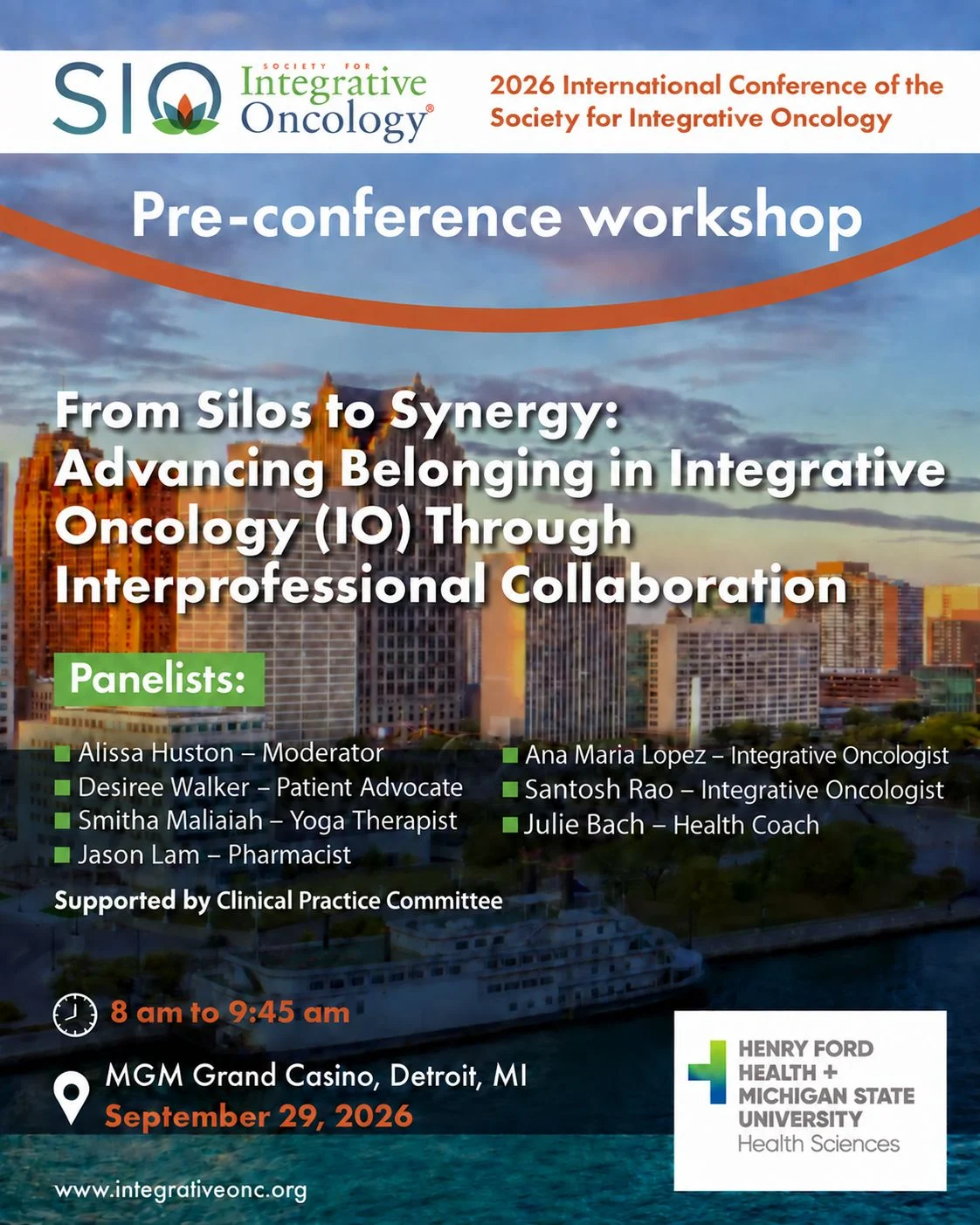 From Silos to Synergy: Advancing Belonging in Integrative Oncology Through Interprofessional Collaboration - SIO 2 From Silos to Synergy: Advancing Belonging in Integrative Oncology Through Interprofessional Collaboration - SIO