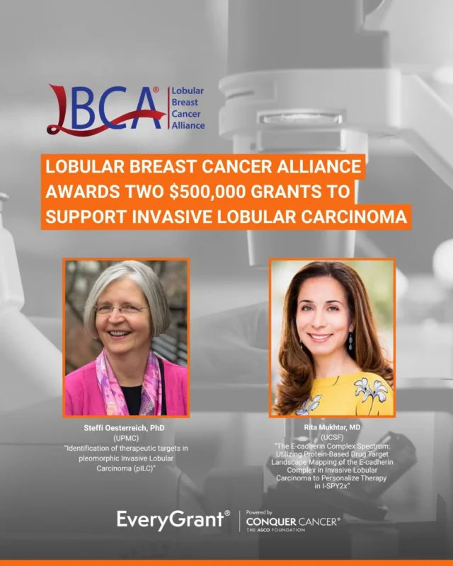 2 Researchers Receive $1 Million in Grants to Advance ILC Research - Conquer Cancer the ASCO Foundation 2 2 Researchers Receive $1 Million in Grants to Advance ILC Research - Conquer Cancer the ASCO Foundation