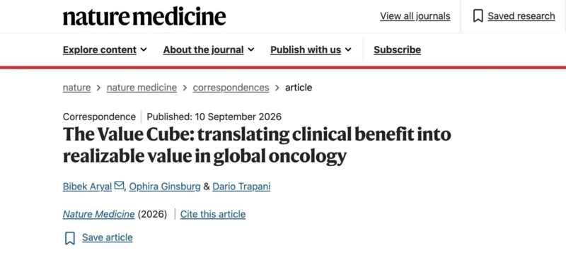 Bibek Aryal Introduces the Value Cube Framework for Assessing Value in Global Oncology 2 Bibek Aryal