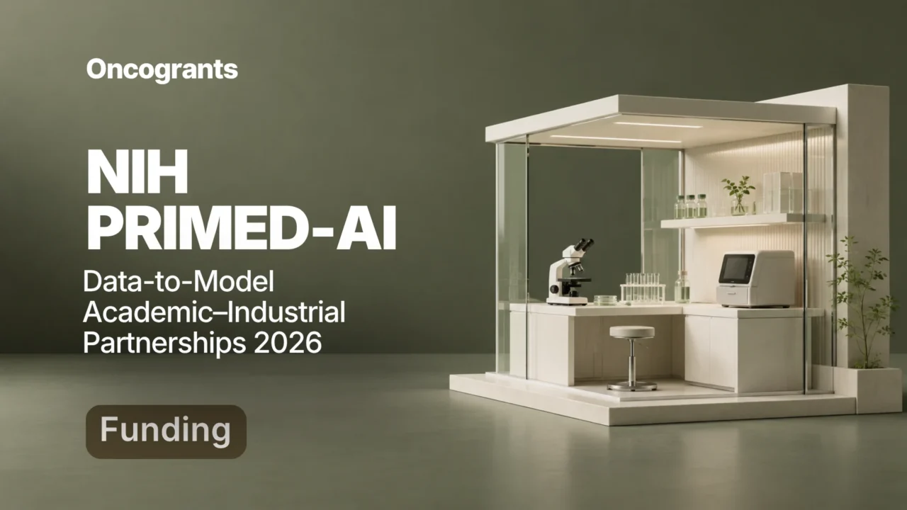 NIH PRIMED-AI Data-to-Model Academic–Industrial Partnerships 2026