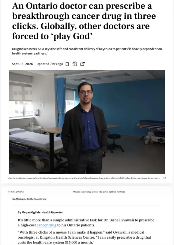 Bishal Gyawali: Toronto Star Highlights Global Inequities in Access to Cancer Drugs 2 Bishal Gyawali: Toronto Star Highlights Global Inequities in Access to Cancer Drugs