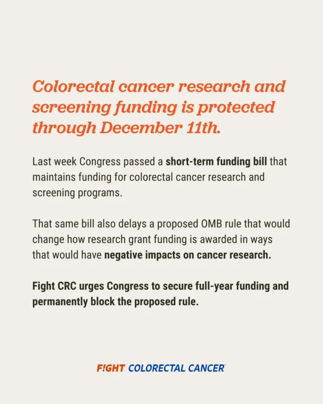 A Temporary Win for Colorectal Cancer Research and Screening - Fight Colorectal Cancer
