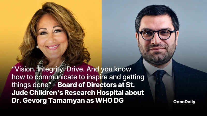 “Vision. Integrity. Drive. And you know how to communicate to inspire and getting things done” – St Jude Board Chair Judy Habib about Dr Gevorg Tamamyan as WHO DG