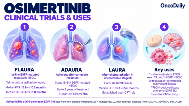 Osimertinib (Tagrisso): Understanding Its Mechanism, Dosing, and Clinical Role in EGFR-Mutated Lung Cancer 11 Osimertinib OncoDaily