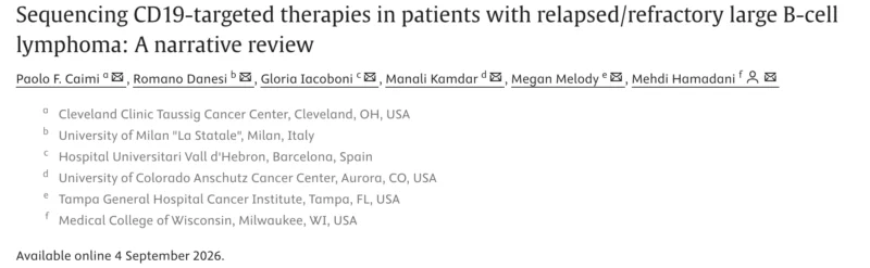 Megan Melody: Sequencing CD19-Targeted Therapies in Large B-Cell Lymphoma