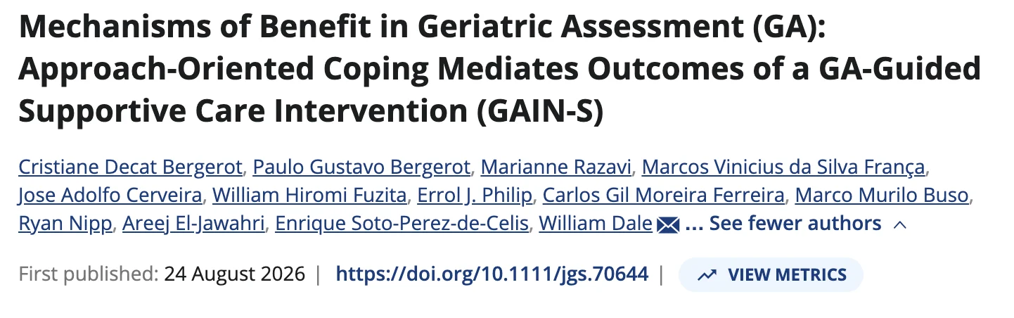 William Dale: How Geriatric Assessment-Guided Management Improves Outcomes in Older Adults With Cancer 2 William Dale: How Geriatric Assessment-Guided Management Improves Outcomes in Older Adults With Cancer