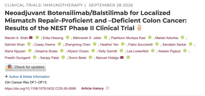 Pashtoon Kasi: UNICORN Trial Backs NEST Findings in Neoadjuvant Therapy