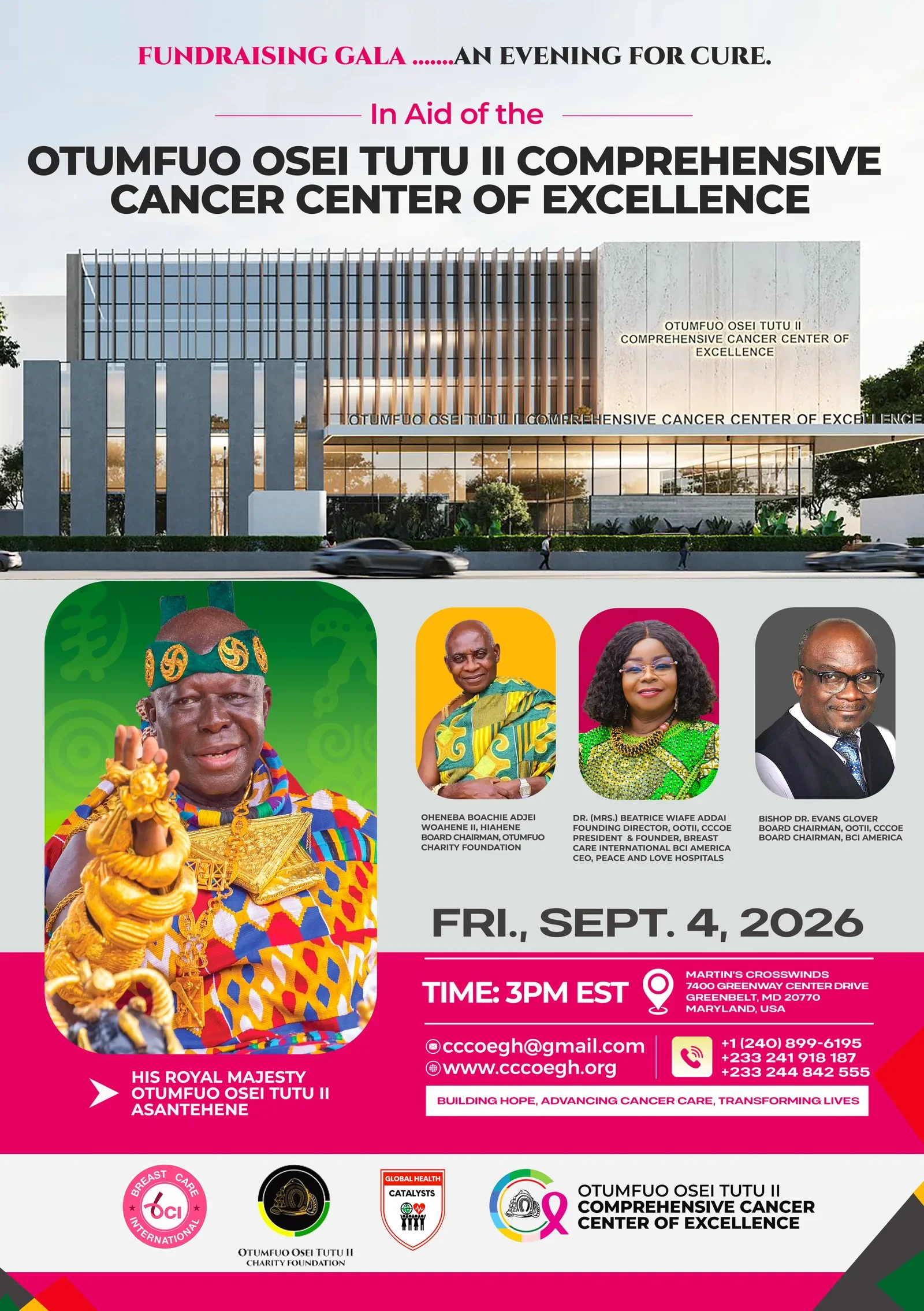 His Royal Majesty Otumfuo Osei Tutu II, Asantehene, at “An Evening for Cure” Fundraising Gala Supporting $100 Million Cancer Center in Ghana 2 His Royal Majesty Otumfuo Osei Tutu II, Asantehene, at “An Evening for Cure” Fundraising Gala Supporting $100 Million Cancer Center in Ghana