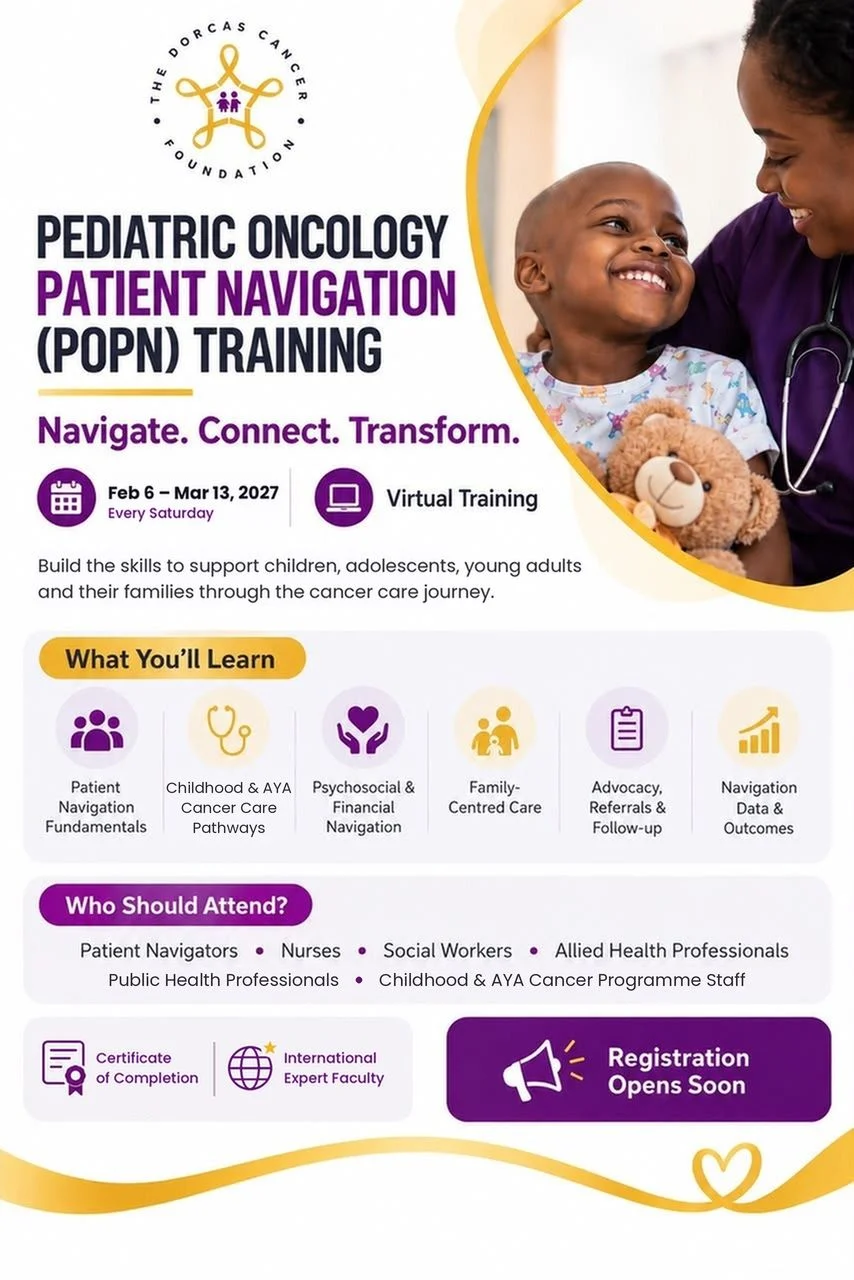 The Dorcas Cancer Foundation Announces Pediatric Oncology Patient Navigation Training for 2027 2 The Dorcas Cancer Foundation Announces Pediatric Oncology Patient Navigation Training for 2027