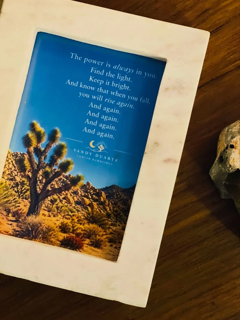 Sandy Duarte: "Cancer Ramblings" Continues to Touch Lives and Bring Light to People 2 Sandy Duarte