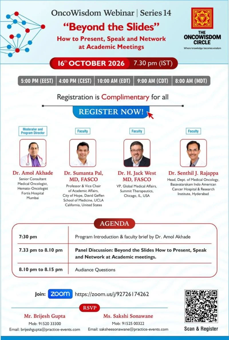Amol Akhade: OncoWisdom Invites to Global Academic Webinar on Communication and Presentation Skills Development 2 OncoWisdom