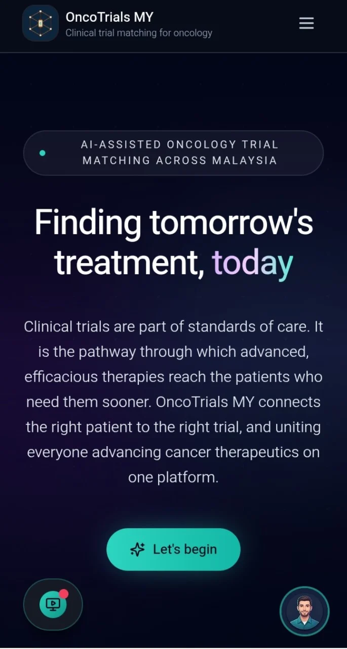 Ahmad Sufian Ab Rahman: Launching OncoTrials MY, an AI-Powered Platform to Expand Access to Cancer Clinical Trials in Malaysia