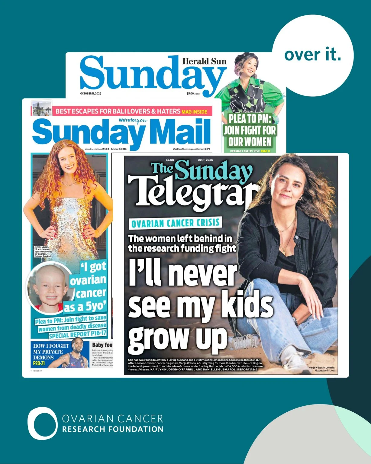 OCRF and News Corp Australia Launch "Over It" Campaign to Close the Ovarian Cancer Survival Gap