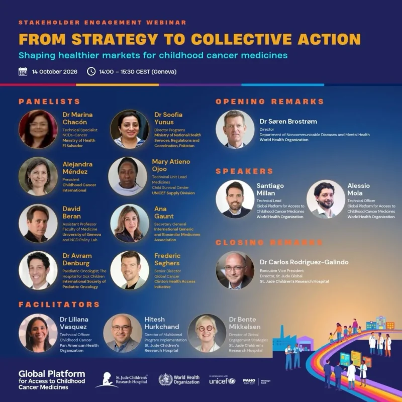 Santiago Millan: Global Webinar to Discuss Childhood Cancer Medicines Market Shaping Strategy