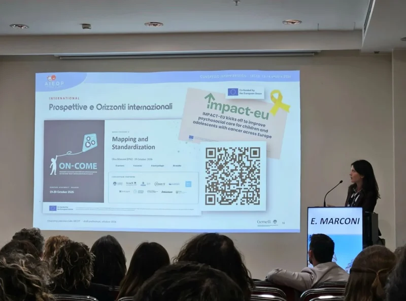 Elisa Marconi։ Presenting the Results of the AIEOP National Survey on Psychosocial Services at AIEOP Congress 2 Elisa Marconi
