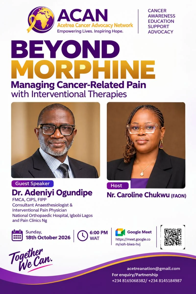 Caroline Chukwu: Understanding Cancer-Related Pain and Approaches to Its Management With ACAN