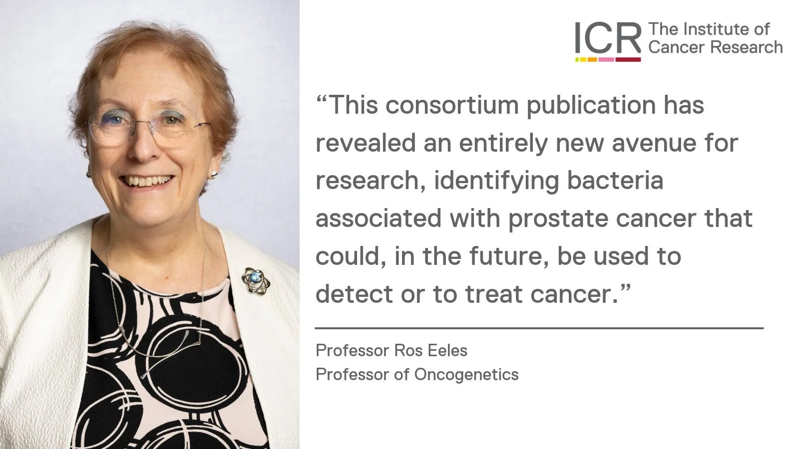 18 Previously Unknown Bacterial Species in DNA Samples from People with Prostate Cancer - ICR