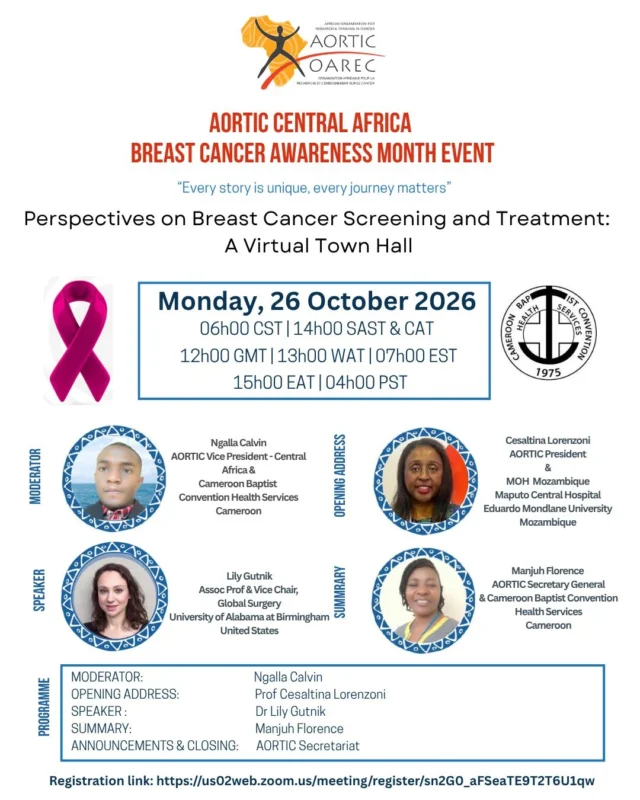 Virtual Town Hall to Explore Breast Cancer Screening and Treatment - AORTIC- Africa