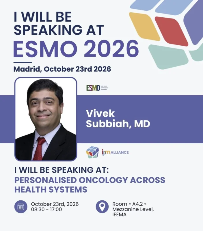 Vivek Subbiah: Bringing Personalised Medicine Into Focus at ESMO 2026 2 Vivek Subbiah: Bringing Personalised Medicine Into Focus at ESMO 2026