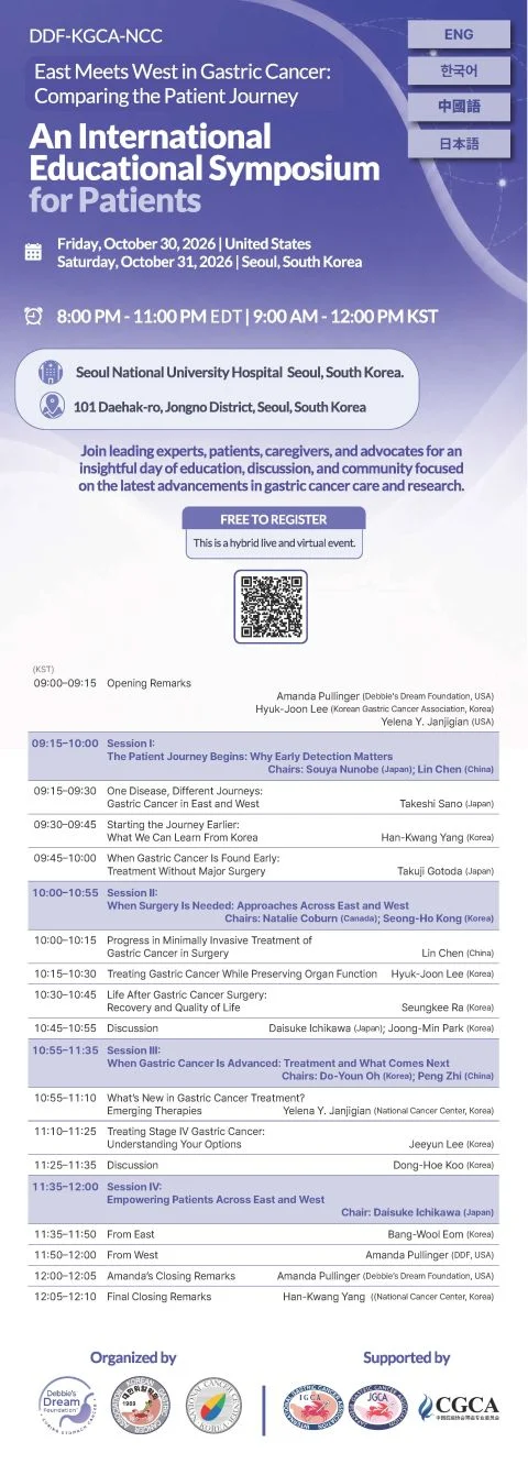 Amanda Pullinger: Inviting the Global Community to the International Symposium on Gastric Cancer 2 Amanda Pullinger: Inviting the Global Community to the International Symposium on Gastric Cancer