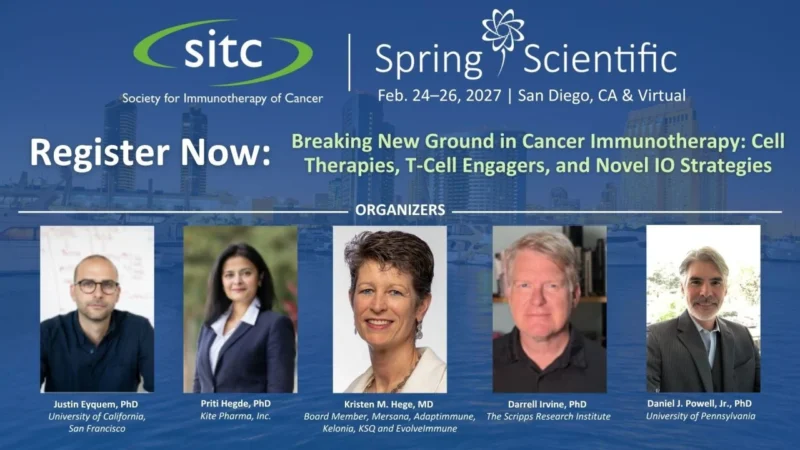 Opportunity to Join Experts in the Immuno-Oncology Field at SITC Spring Scientific 2 SITC