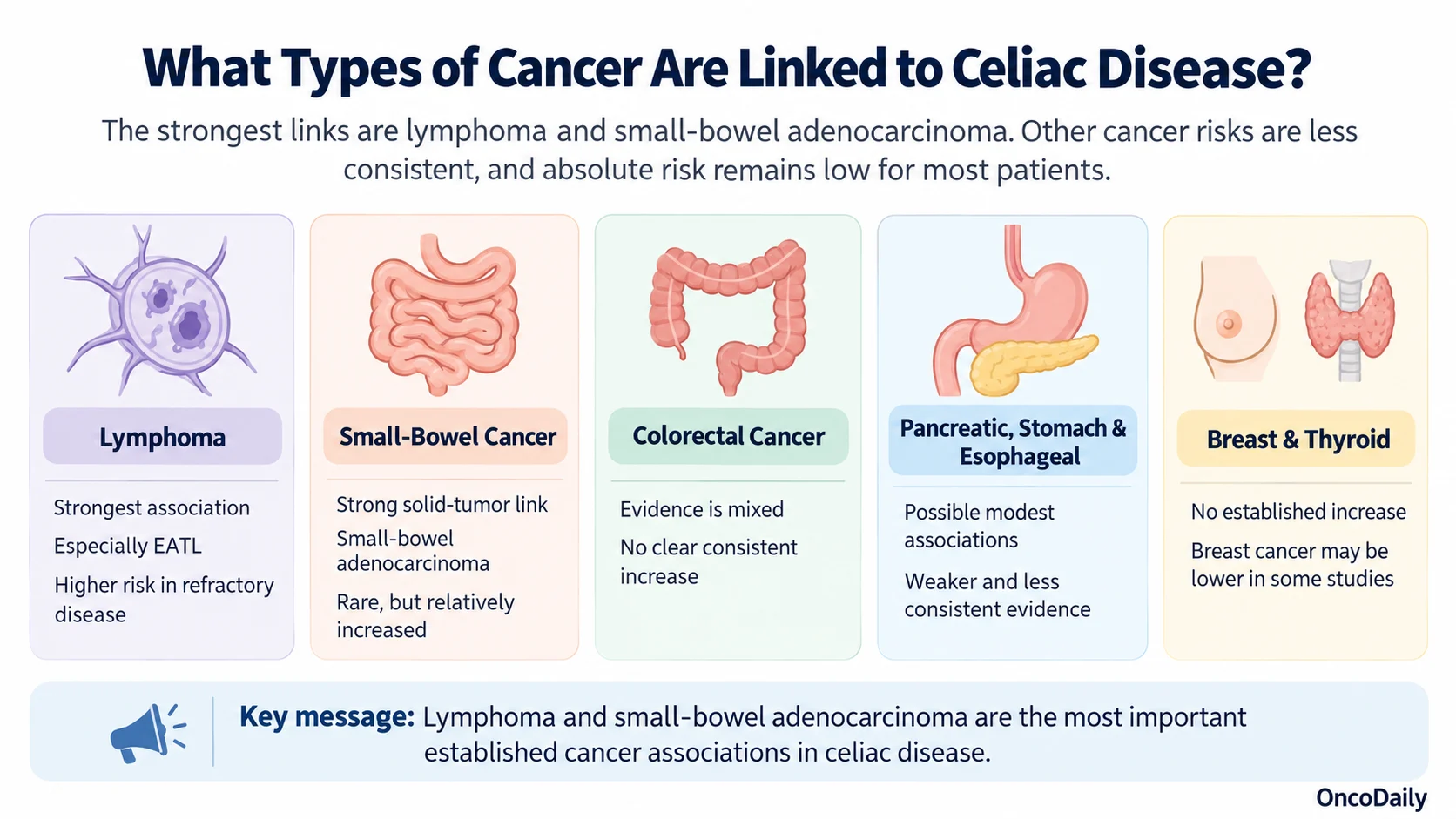 Celiac Disease and Cancer Risk: Which Cancers Are Linked and How Risk Varies