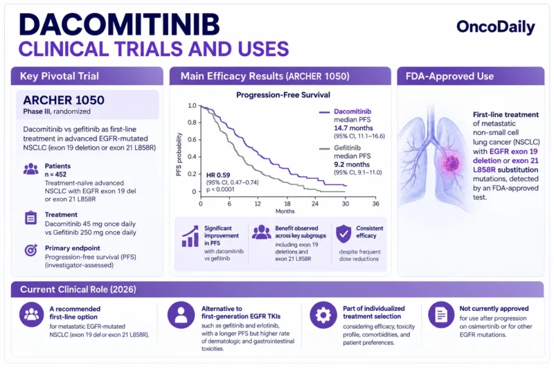 Dacomitinib (Vizimpro): Understanding Its Mechanism, Dosing, and Clinical Role in EGFR-Mutated Lung Cancer 11 Dacomitinib OncoDaily