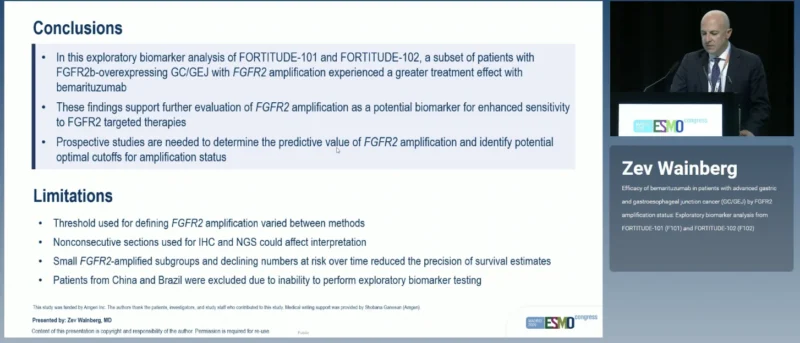 FORTITUDE-101 and FORTITUDE-102 at ESMO 2026: Bemarituzumab Efficacy by FGFR2 Amplification Status in Gastric and GEJ Cancer 5 FORTITUDE conclusion