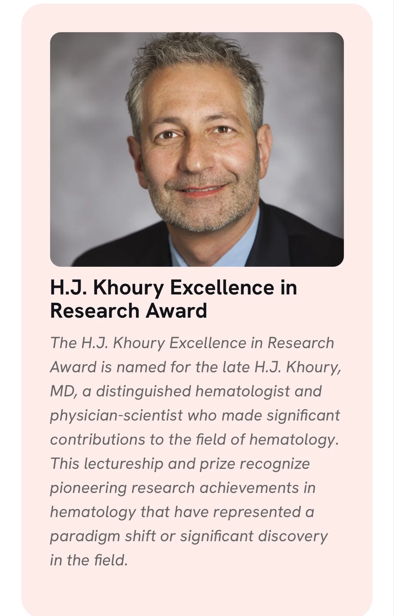 Amer Zeidan Receives H.J. Khoury Excellence in Research Award at IACH Annual Meeting 2026 3 Amer Zeidan Receives H.J. Khoury Excellence in Research Award at IACH Annual Meeting 2026