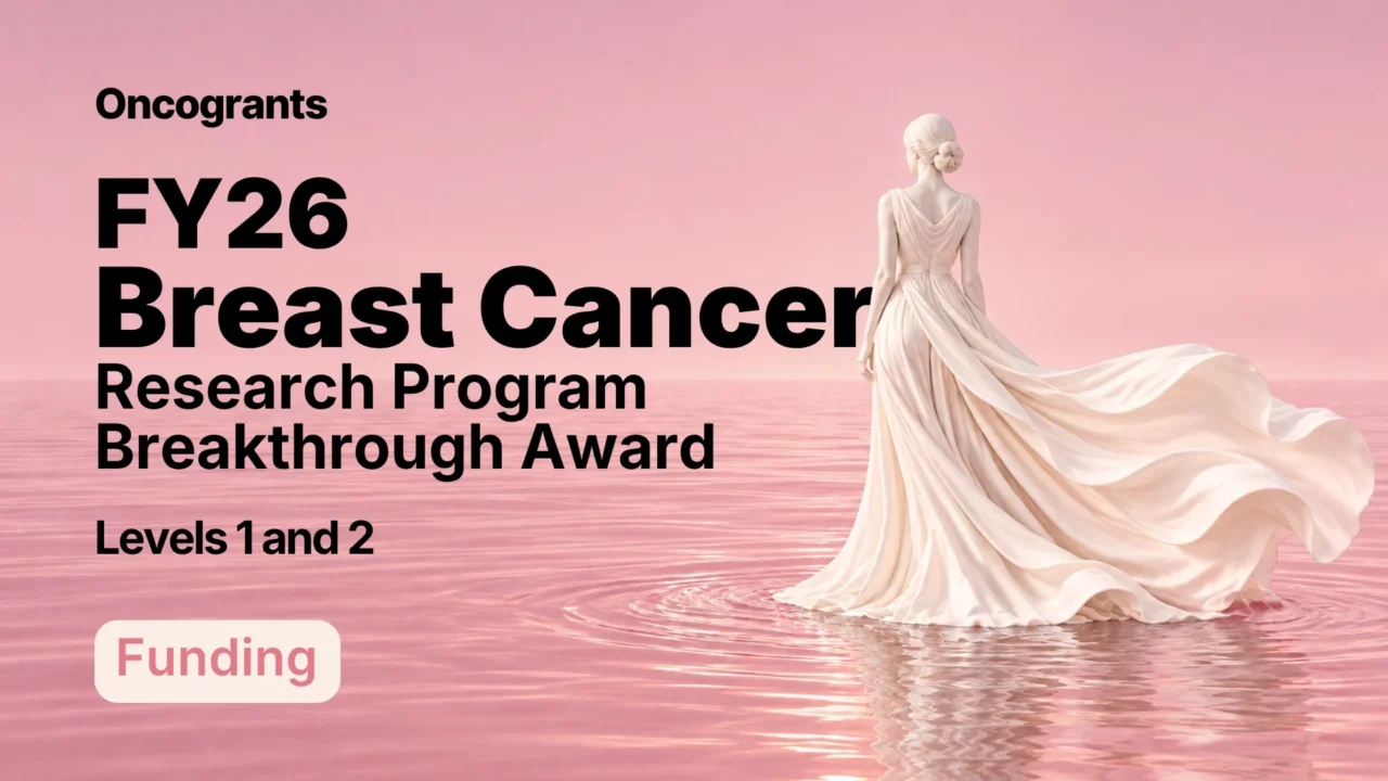 FY26 Breast Cancer Research Program Breakthrough Award: Levels 1 and 2