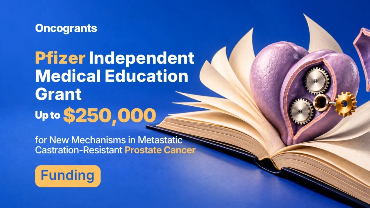 Pfizer Independent Medical Education Grant: Up to $250,000 for New Mechanisms in Metastatic Castration-Resistant Prostate Cancer