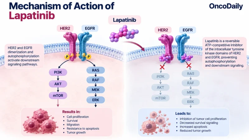 Lapatinib (Tykerb): Understanding Its Mechanism, Dosing, Clinical Uses, and Role in HER2-Positive Breast Cancer 1 Lapatinib OncoDaily