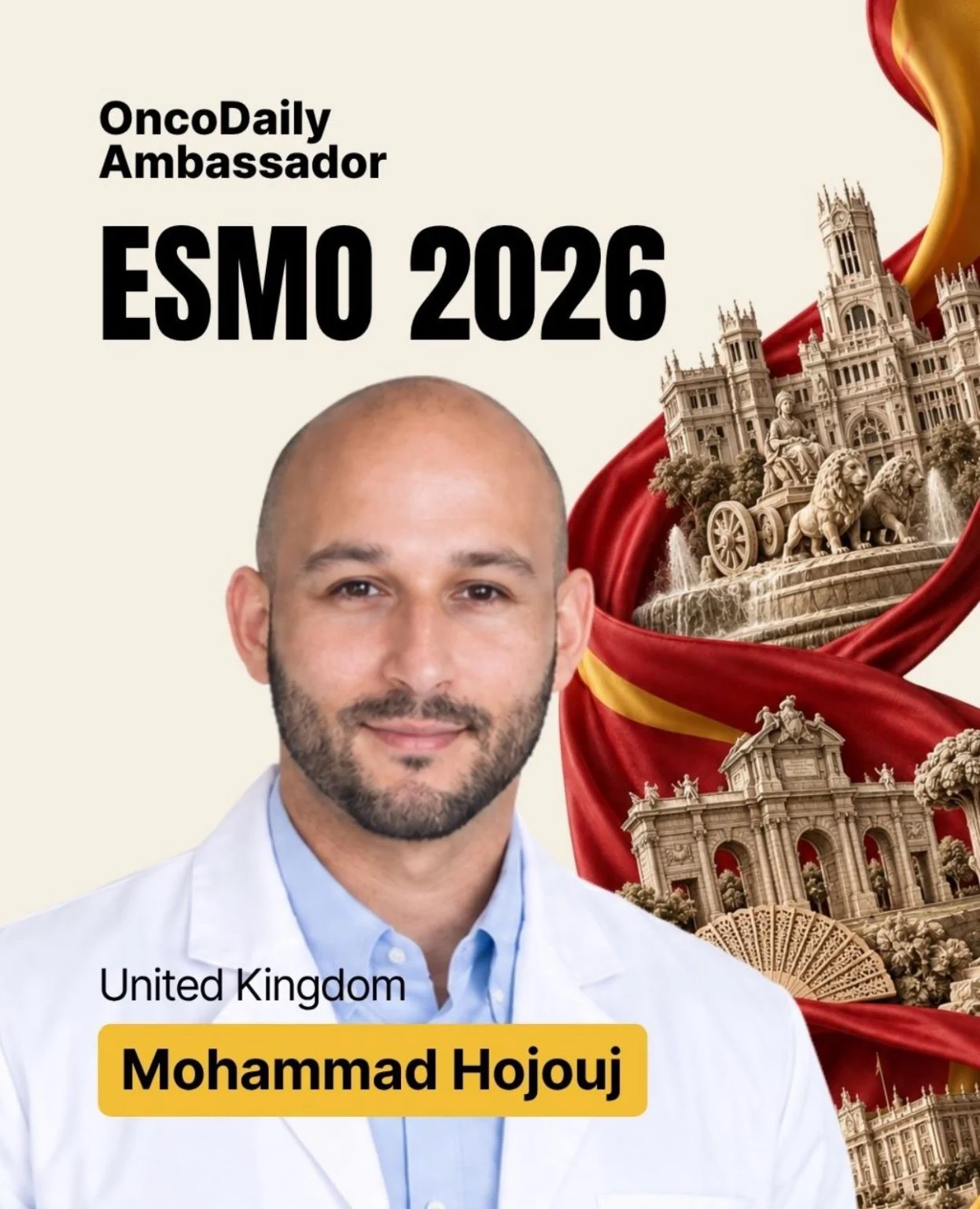Mohammad Hojouj: Honored to Join OncoDaily as an ESMO 2026 Ambassador 2 Mohammad Hojouj: Honored to Join OncoDaily as an ESMO 2026 Ambassador