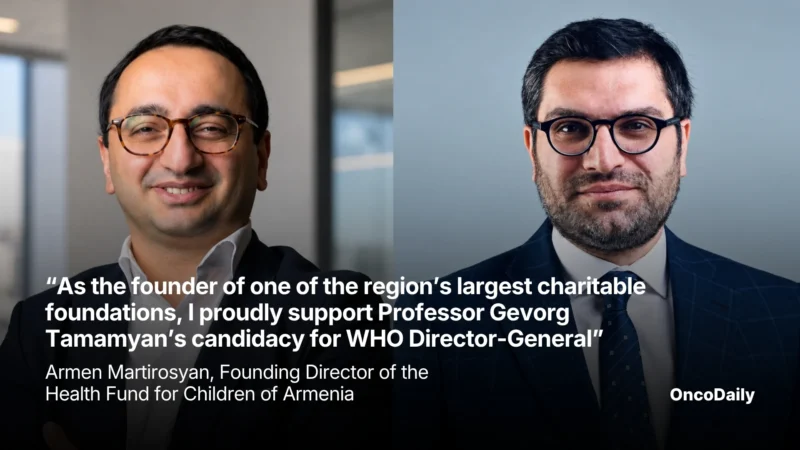 “As the Founder of One of the Region’s Largest Charitable Foundations, I Proudly Support Professor Gevorg Tamamyan’s Candidacy for WHO Director-General” – Armen Martirosyan, Founding Director of the Health Fund for Children of Armenia