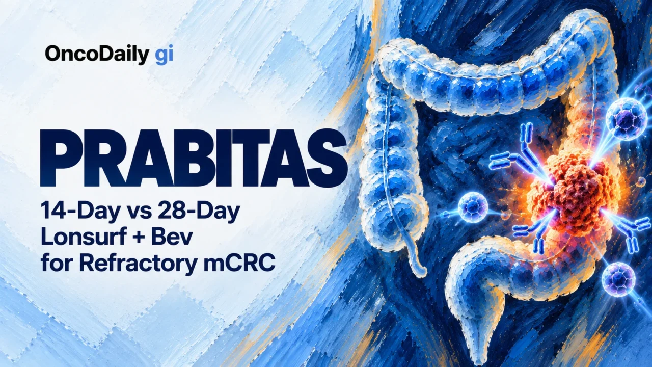 Phase III PRABITAS Trial: 14-Day vs 28-Day Lonsurf Plus Bevacizumab for Refractory mCRC