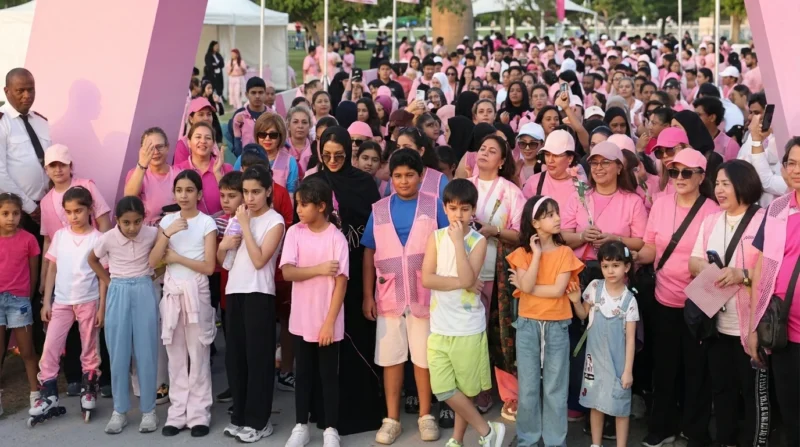 Steps of Hope and Breast Cancer Awareness Through the Pink Walk at Aspire – Qatar Cancer Society