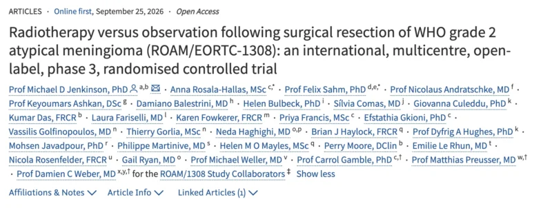 Miguel Bronchud: Adjuvant Radiotherapy Improves Disease-Free Survival in Atypical Meningioma