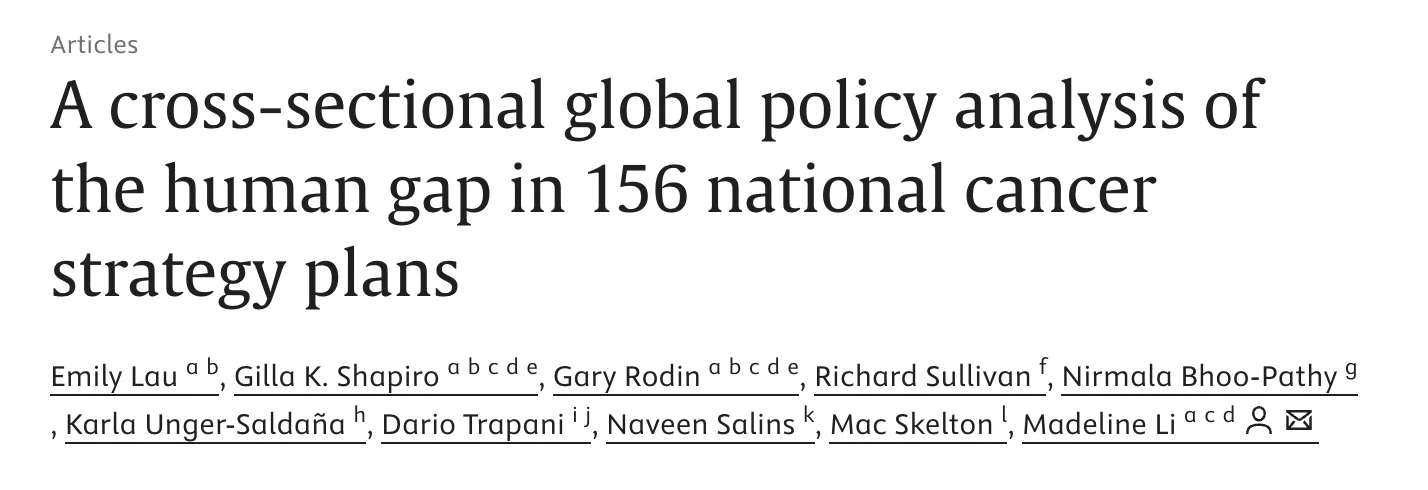 Dario Trapani: How Effectively Global Cancer Planning Integrates Human-Centred Care
