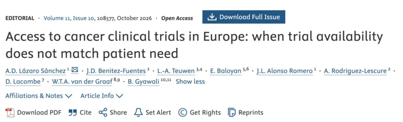 Making Cancer Clinical Trials Accessible to Patients Across Europe - EORTC 2 Making Cancer Clinical Trials Accessible to Patients Across Europe - EORTC