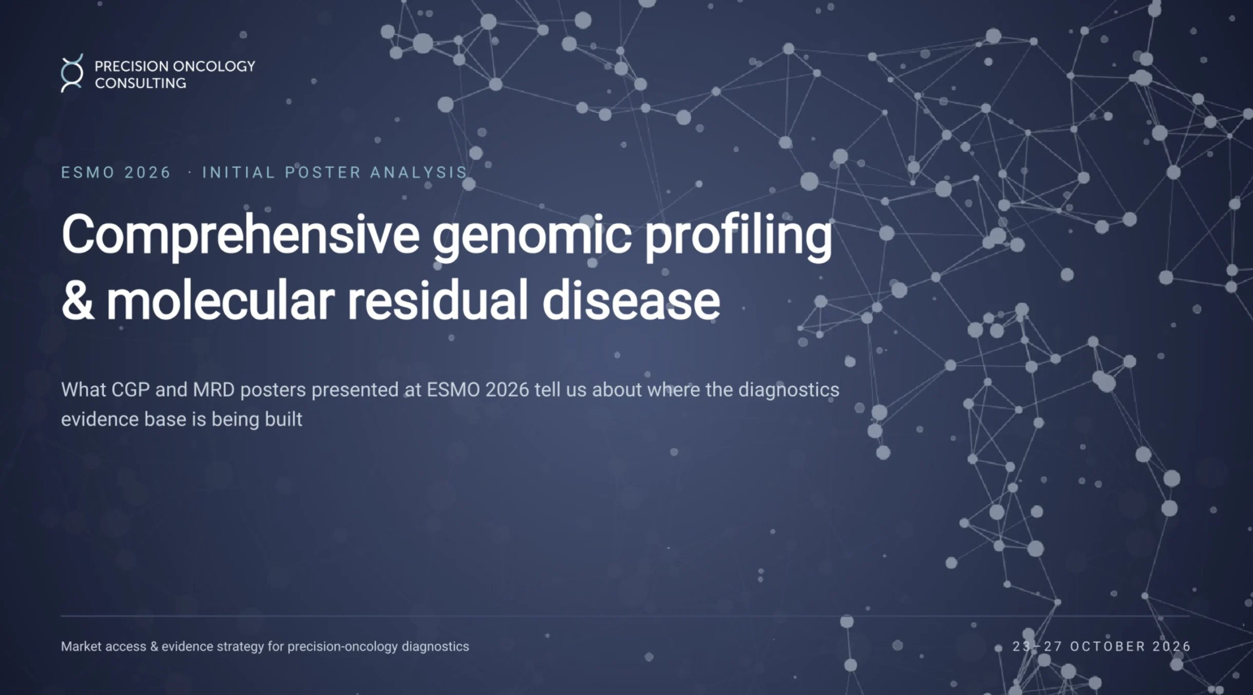 Svetlana Nikic: A Guide to ESMO 2026 Posters on Minimal Residual Disease and Comprehensive Genomic Profiling