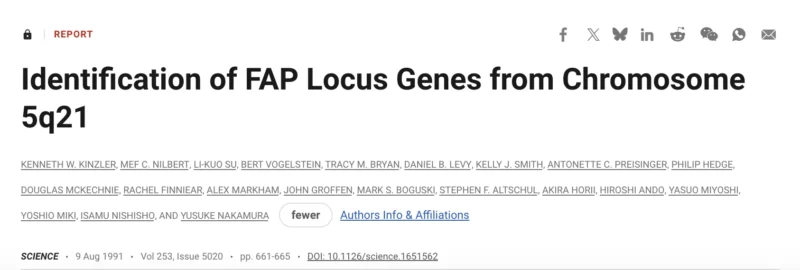 Sendurai Mani: What Did FAP Teach Us About the Genetic Origins of Colorectal Cancer? 2 Sendurai Mani: What Did FAP Teach Us About the Genetic Origins of Colorectal Cancer?