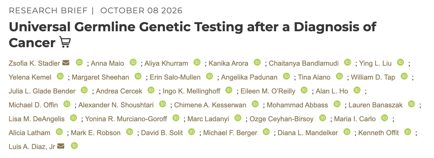 Ilyas Sahin: Should Inherited Genetic Testing Be Offered to Everyone Diagnosed with Cancer? 2 Ilyas Sahin: Should Inherited Genetic Testing Be Offered to Everyone Diagnosed with Cancer?