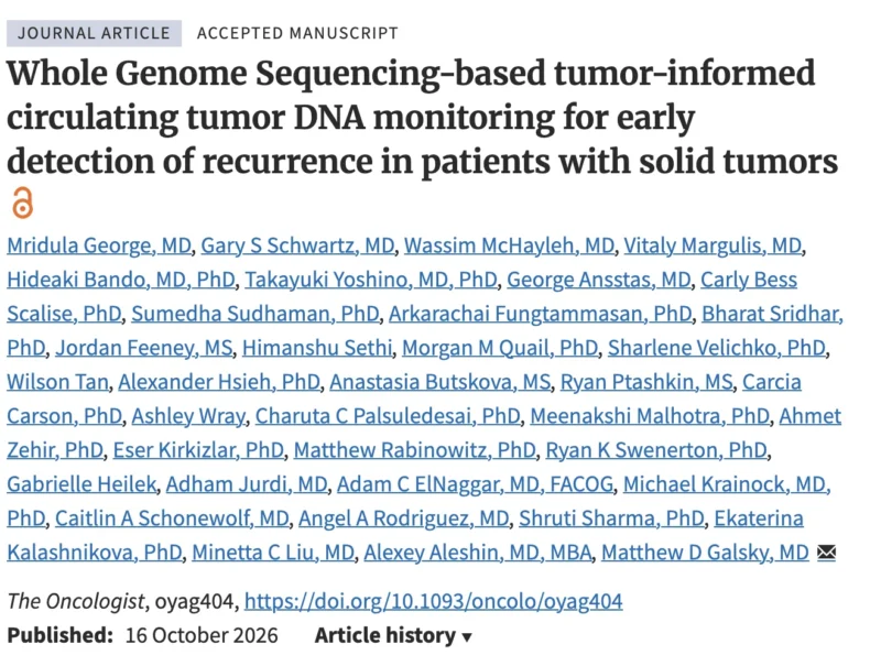 Kefah Mokbel: Can Whole-Genome Sequencing-Based ctDNA Monitoring Help Personalize Adjuvant Treatment?
