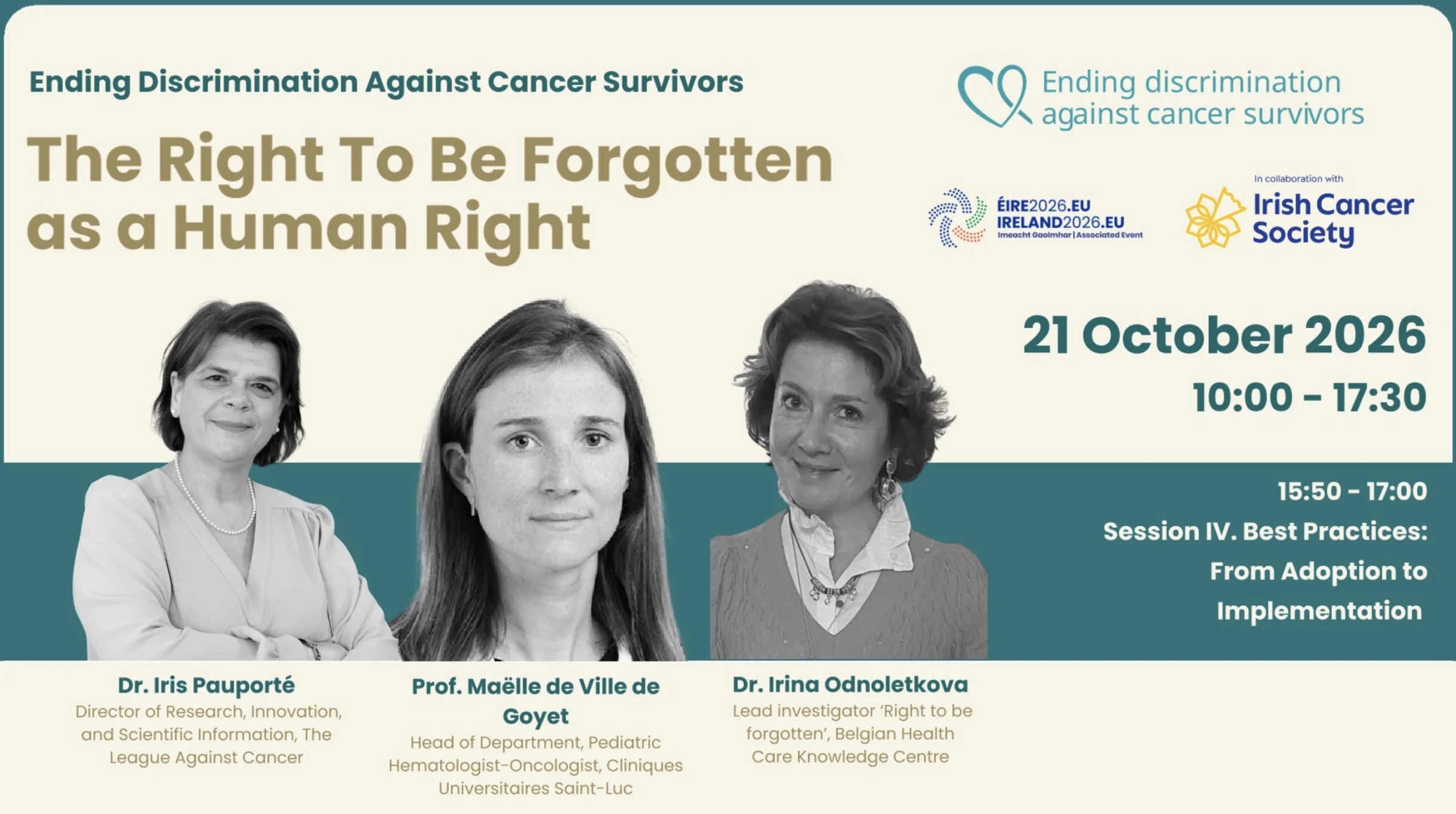Françoise Meunier: The Path From Right to Be Forgotten Legislation to Implementation 2 Françoise Meunier: The Path From Right to Be Forgotten Legislation to Implementation