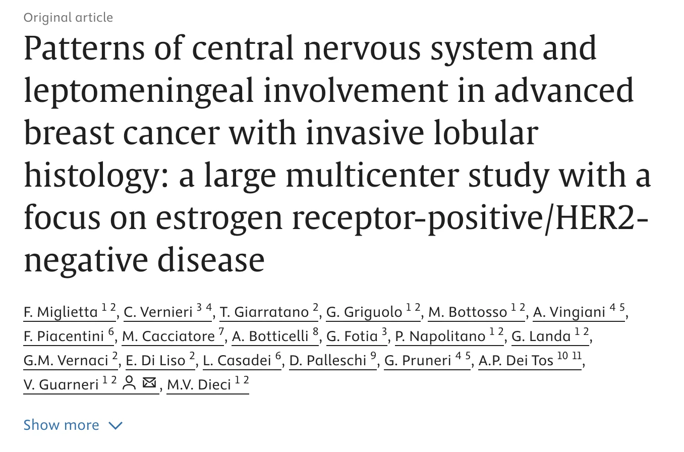 Federica Miglietta: CNS and Leptomeningeal Involvement in Advanced Breast Cancer
