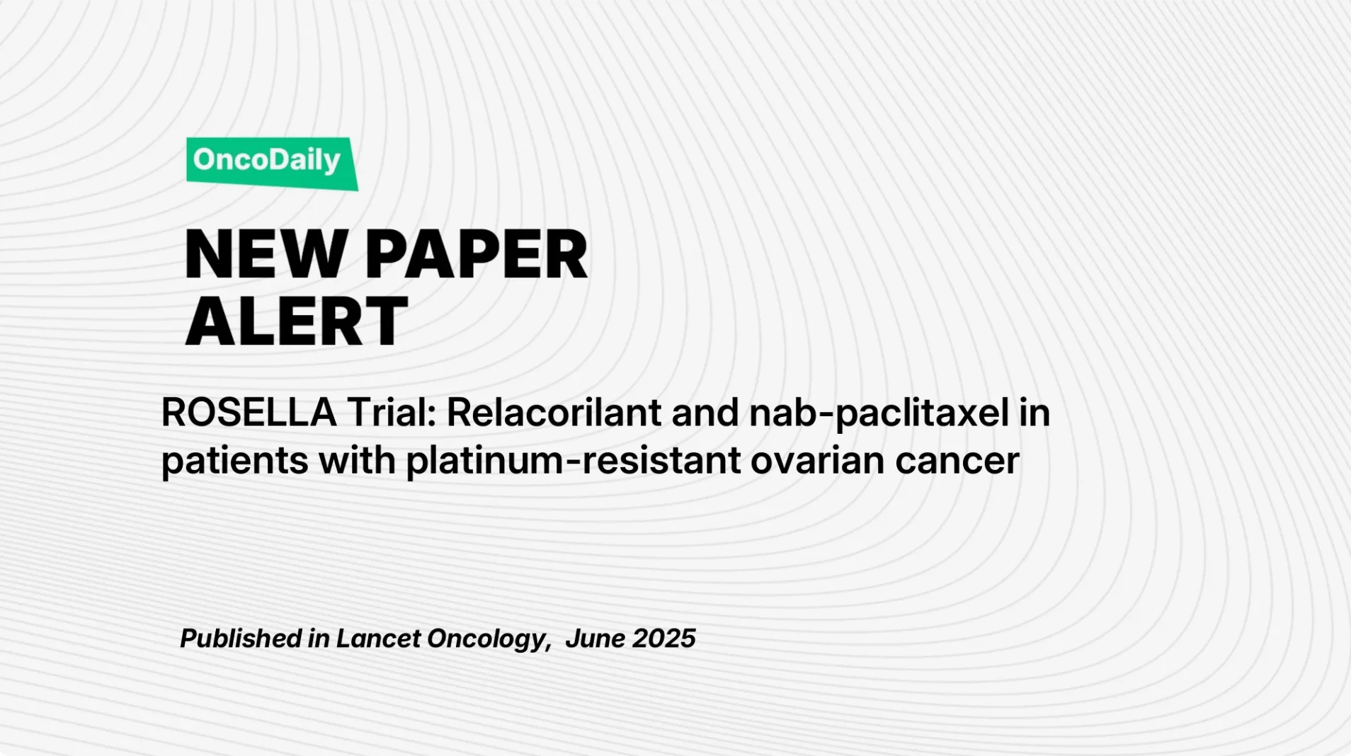 INCB123667 Plus Bevacizumab at ESMO 2026 Shows 48% Response Rate in Recurrent Ovarian Cancer