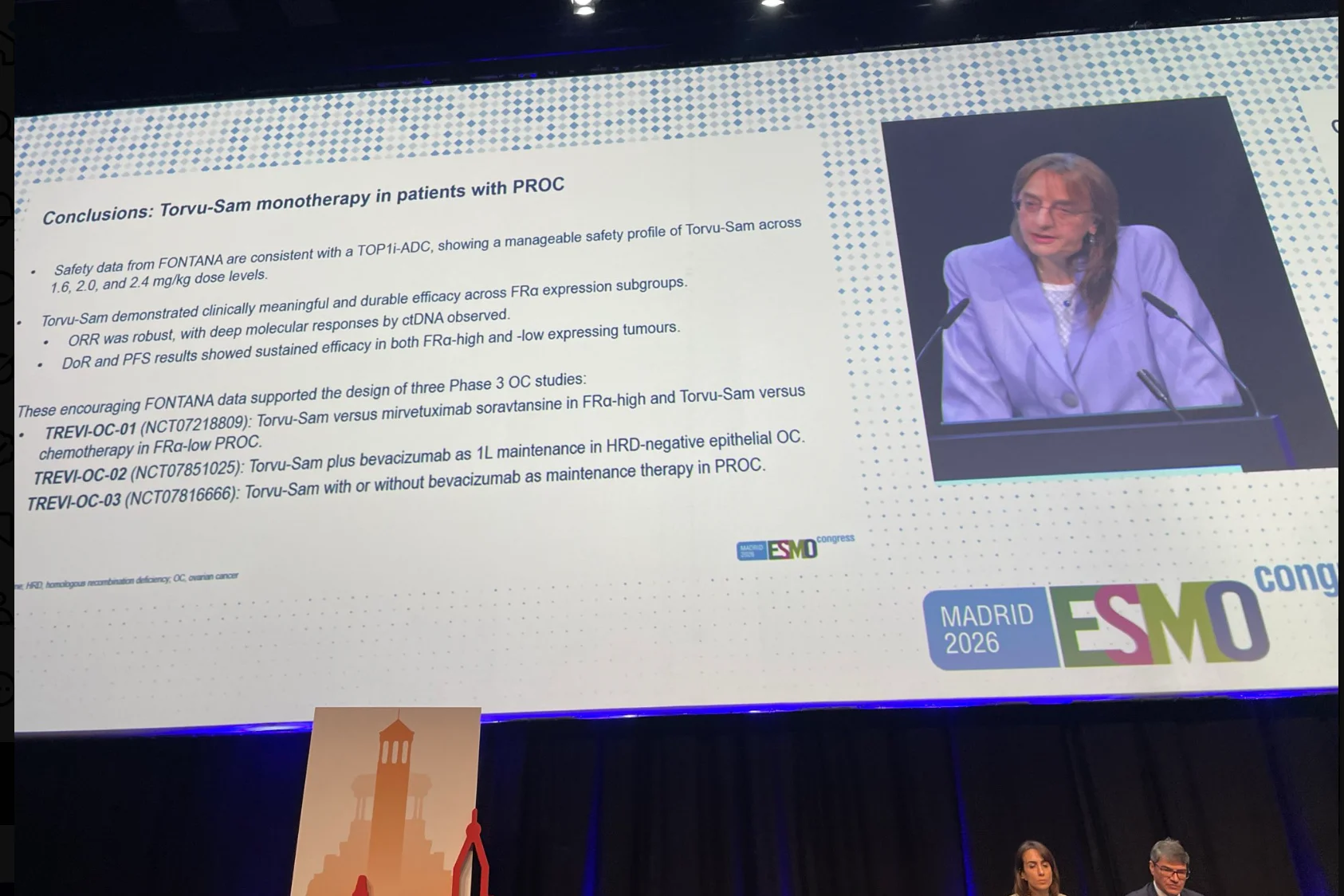 FONTANA Trial at ESMO 2026: Torvutatug Samrotecan Shows 56.6% Response Rate in Platinum-Resistant Ovarian Cancer