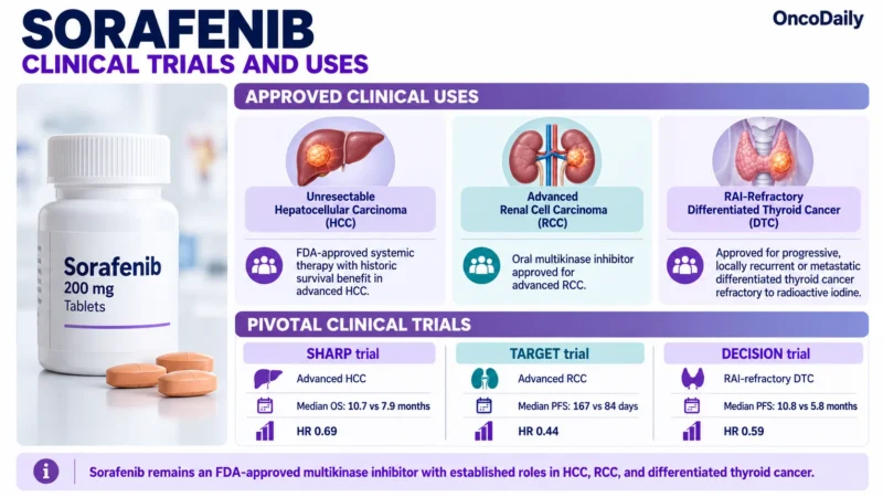 Sorafenib (Nexavar): Understanding Its Mechanism, Dosing, Clinical Uses, and Role in HCC, RCC, and Differentiated Thyroid Cancer 3 Sorafenib OncoDaily